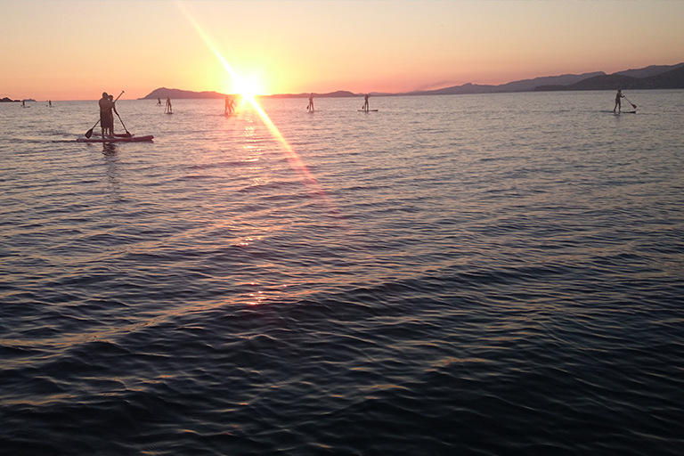 paddle sunset camping giens 